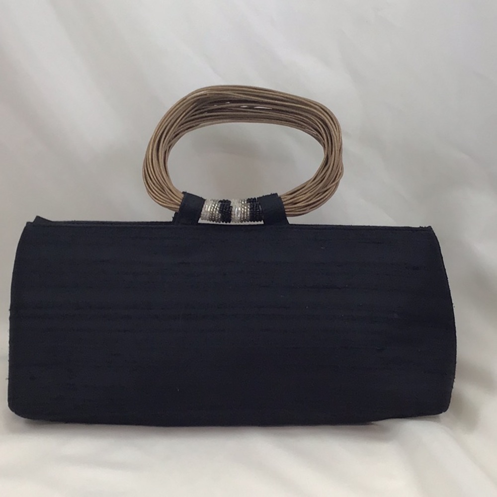 Vanessa beaded silk handbag